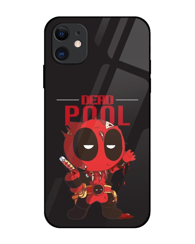 Shop Deadpool Premium Glass Cover for Apple iPhone 12-Front