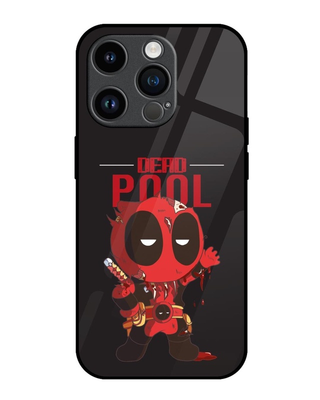 Shop Deadpool Premium Glass Cover for Apple iPhone 14 Pro-Front