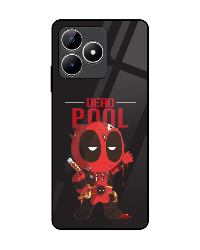 Shop Deadpool Premium Glass Cover for Realme C53-Front