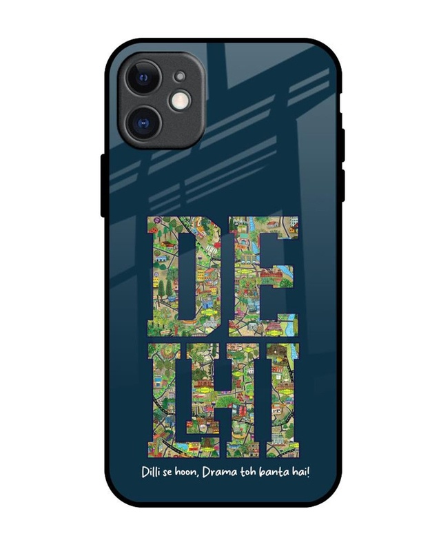 Shop Delhi Diaries Premium Glass Cover for Apple iPhone 11-Front