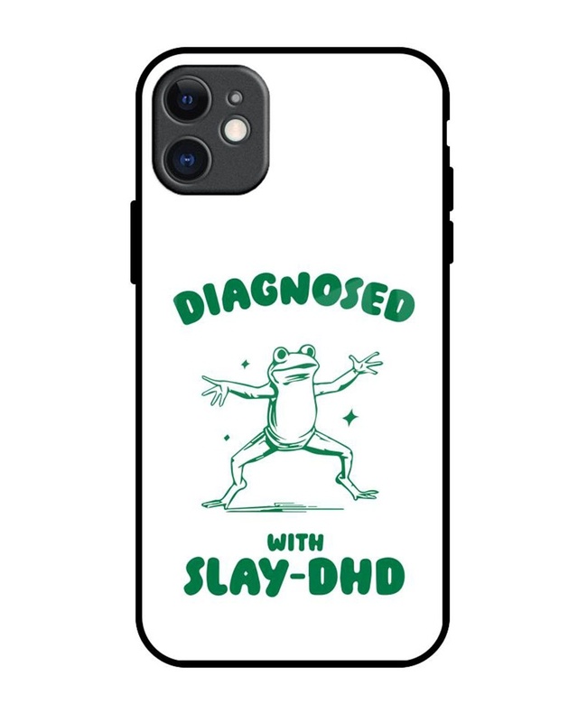 Diagnosed With Slay-DHD Premium Glass Cover for Apple iPhone 11-Front Bewakoof Shop Diagnosed With Slay-DHD Premium Glass Cover for Apple iPhone 11-Front