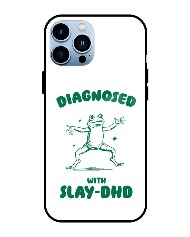 Shop Diagnosed With Slay-DHD Premium Glass Cover for Apple iPhone 13 Pro Max-Front