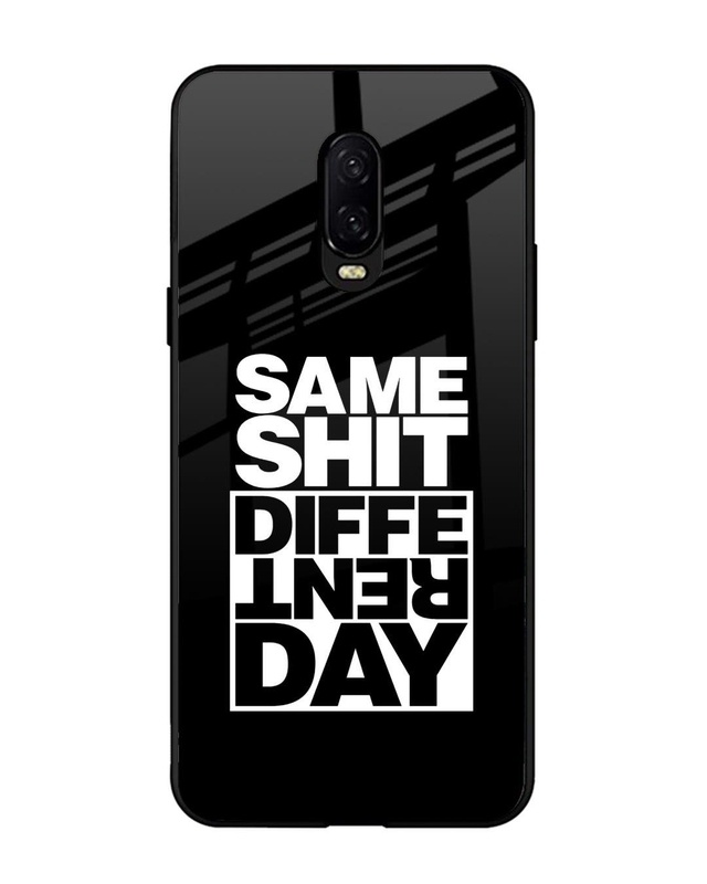Shop Different Day Premium Glass Case for OnePlus 6T(Shock Proof, Scratch Resistant)-Front