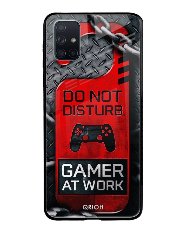 Shop Disturb Typography Premium Glass Cover For Samsung Galaxy A71(Impact Resistant, Matte Finish)-Front