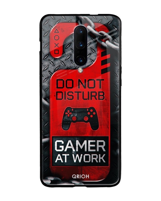 Shop Do Not Disturb Typography Premium Glass Cover For OnePlus 7 Pro (Impact Resistant, Matte Finish)-Front