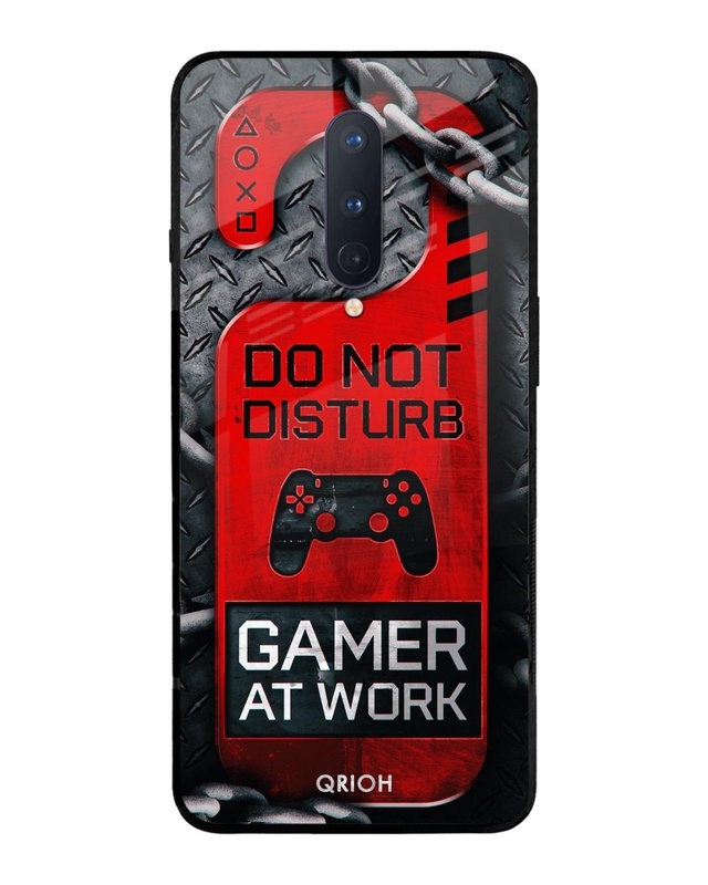 Shop Do Not Disturb Typography Premium Glass Cover For OnePlus 8 (Impact Resistant, Matte Finish)-Front