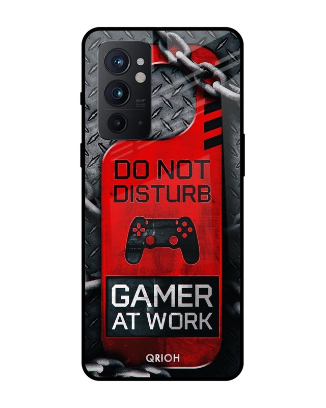 Shop Do Not Disturb Typography Premium Glass Cover For OnePlus 9RT (Impact Resistant, Matte Finish)-Front