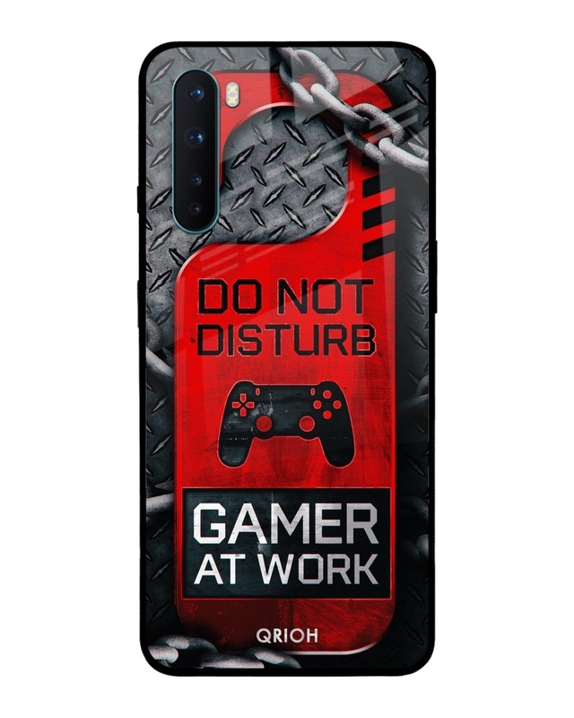 Shop Do Not Disturb Typography Premium Glass Cover For OnePlus Nord (Impact Resistant, Matte Finish)-Front