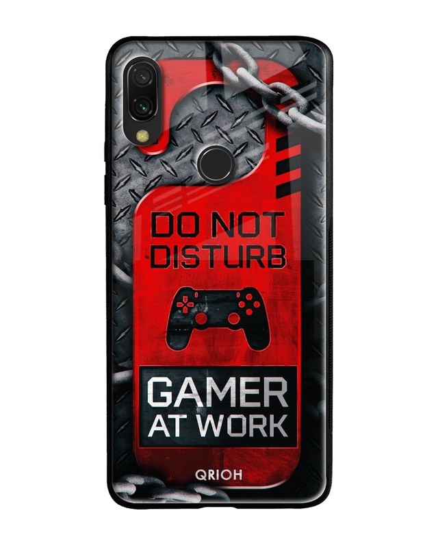 Shop Do Not Disturb Typography Premium Glass Cover For Xiaomi Redmi Note 7 Pro (Matte Finish)-Front