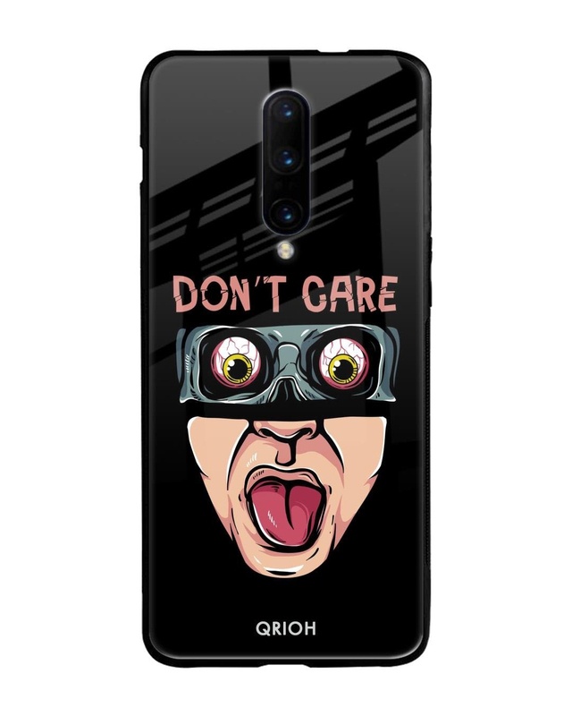 Shop Don't Care Premium Glass Case for OnePlus 7 Pro (Shock Proof, Scratch Resistant)-Front