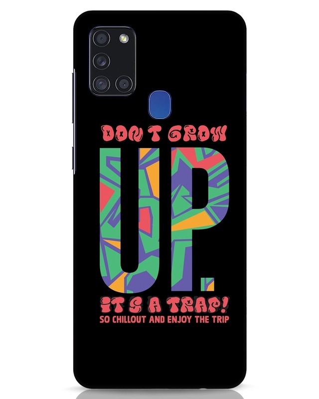 Shop Don't Grow Up Designer Hard Cover for Samsung Galaxy A21s-Front