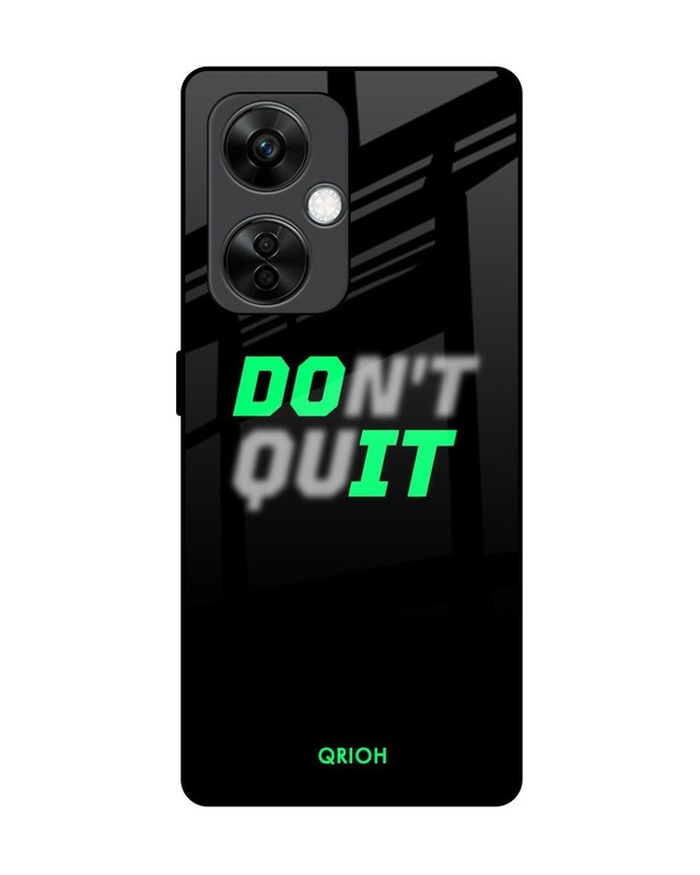 Shop Don't Quit Premium Glass Case for OnePlus Nord CE 3 5G (Shock Proof, Scratch Resistant)-Front