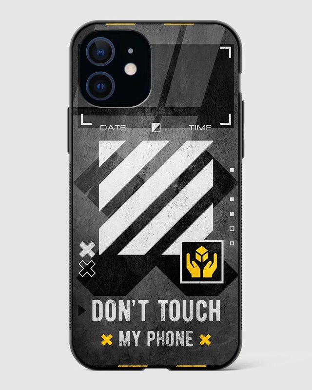 Shop Don't Touch My Premium Glass Case for Apple iPhone 12 Mini-Front