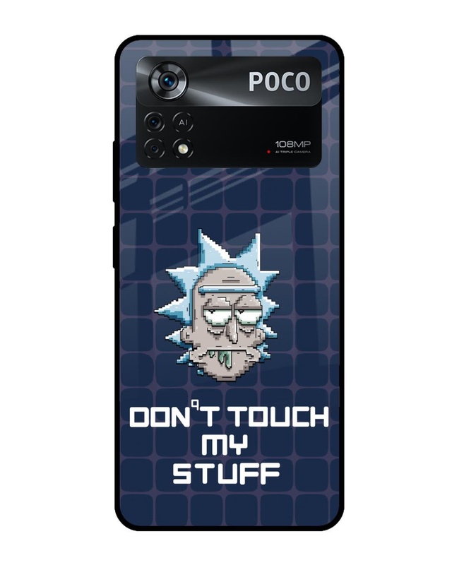 Don't Touch My Stuff Premium Glass Cover for Poco X4 Pro 5G