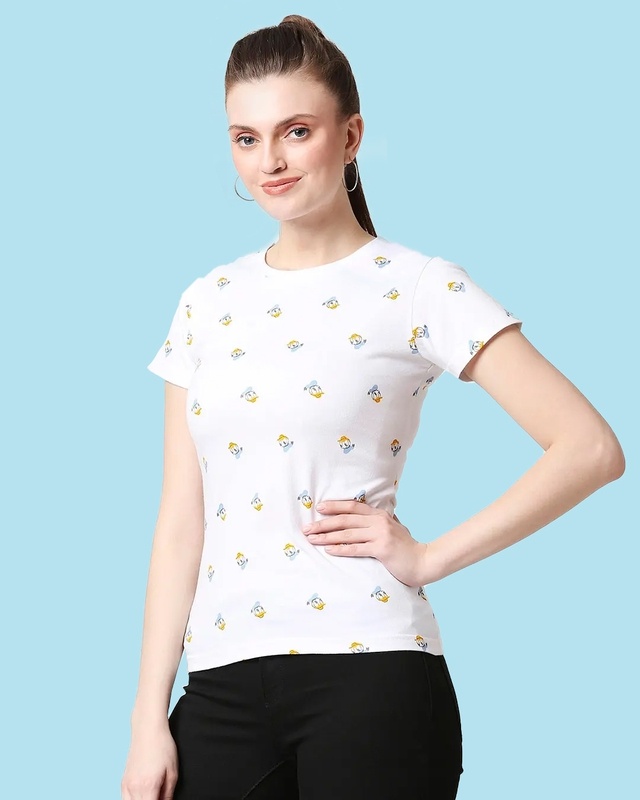 Shop Donald Duck (DL) Half Sleeve AOP T-Shirt-Front