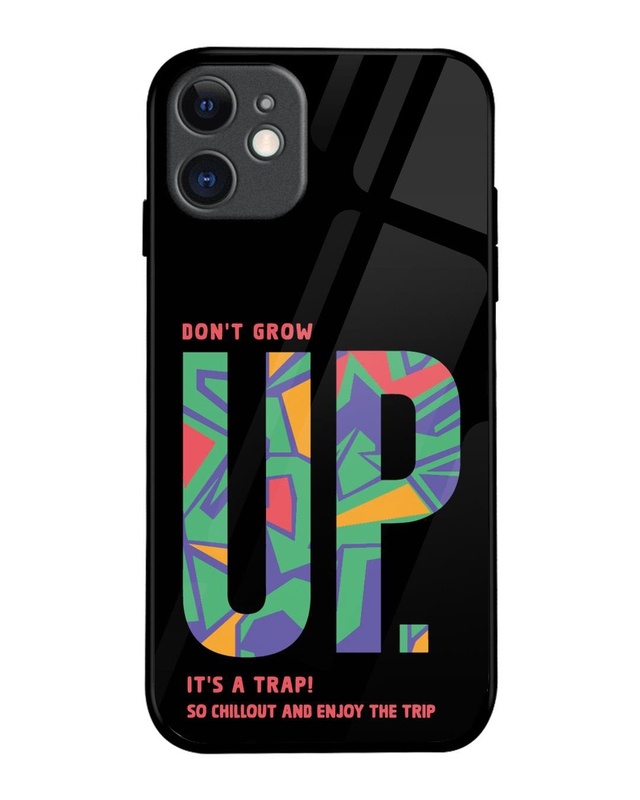 Dont Grow Up Premium Glass Cover for Apple iPhone 11-Front Bewakoof Shop Dont Grow Up Premium Glass Cover for Apple iPhone 11-Front