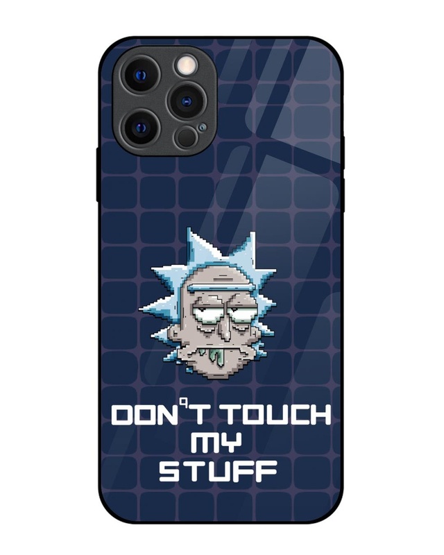 Shop Dont Touch My Stuff Premium Glass Cover for Apple Iphone 12 Pro-Front