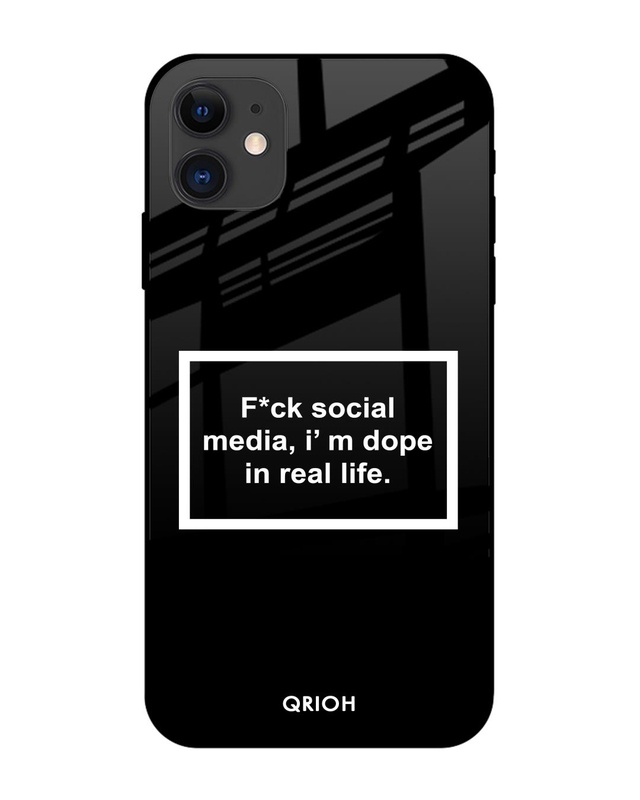 Shop Dope In Life Typography Premium Glass Cover For iPhone 12 mini (Impact Resistant, Matte Finish)-Front