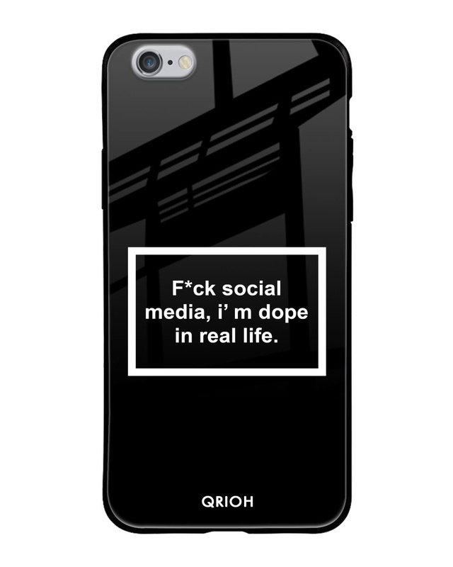 Shop Dope In Life Typography Premium Glass Cover For iPhone 6 (Impact Resistant, Matte Finish)-Front