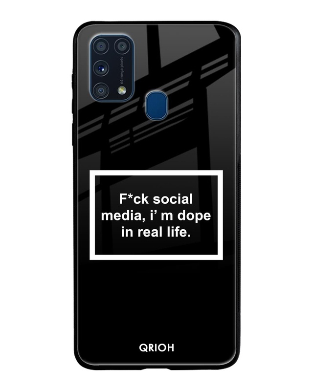 Shop Dope In Life Typography Premium Glass Cover For Samsung Galaxy M31(Impact Resistant, Matte Finish)-Front