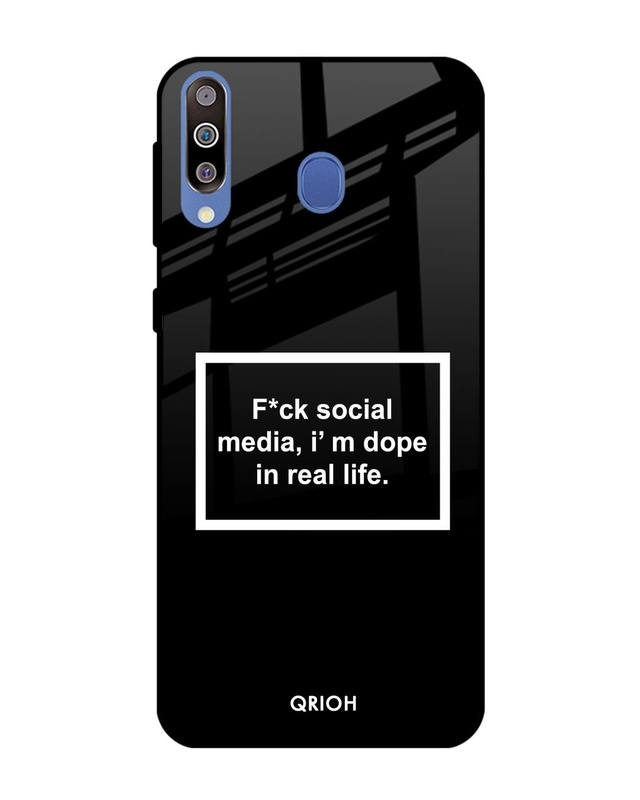 Shop Dope In Life Typography Premium Glass Cover For Samsung Galaxy M40(Impact Resistant, Matte Finish)-Front
