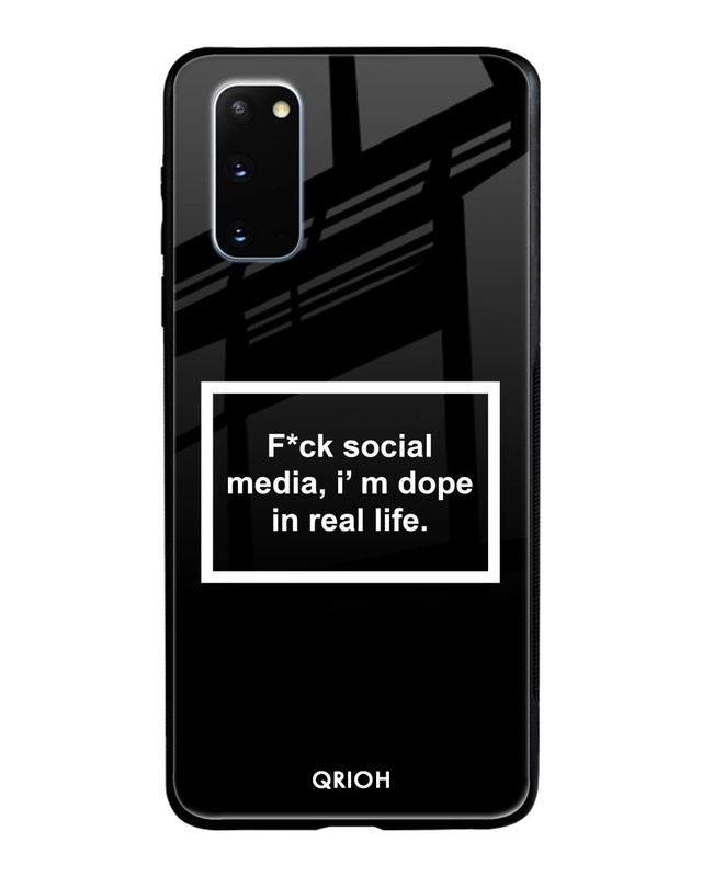 Shop Dope In Life Typography Premium Glass Cover For Samsung Galaxy S20(Impact Resistant, Matte Finish)-Front