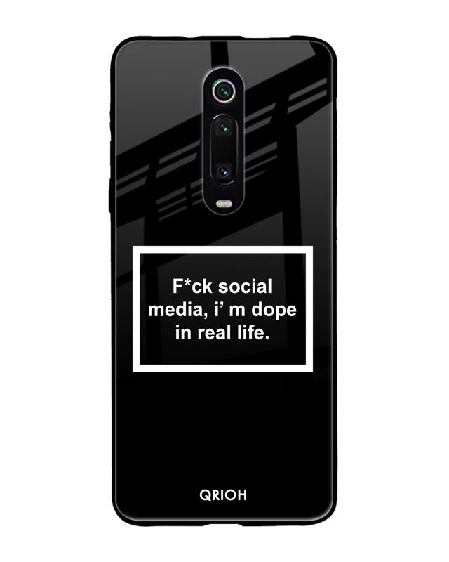 Shop Dope In Life Typography Premium Glass Cover For Xiaomi Redmi K20 Pro (Matte Finish)-Front