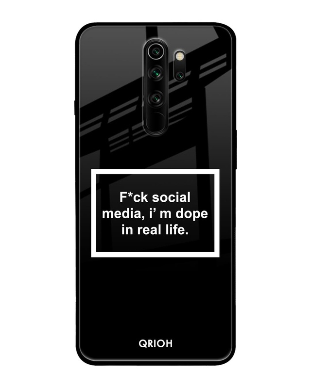 Shop Dope In Life Typography Premium Glass Cover For Xiaomi Redmi Note 8 Pro (Matte Finish)-Front