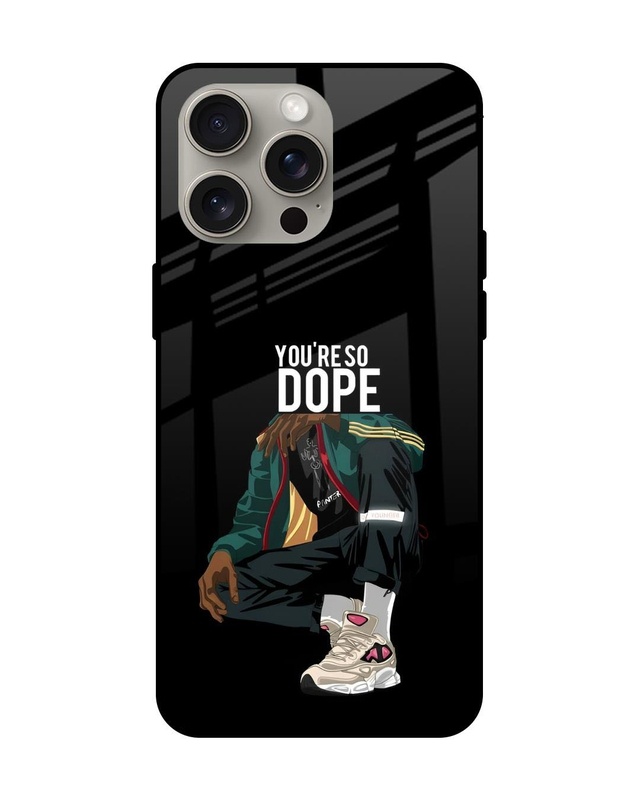 Shop Dope Person Premium Glass Case for Apple iPhone 15 Pro Max (Shock Proof, Scratch Resistant)-Front