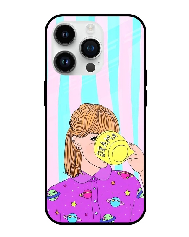 Adorable Glasses Girl Holder Phone Case For Iphone 14 Pro - Unique And  Versatile Design