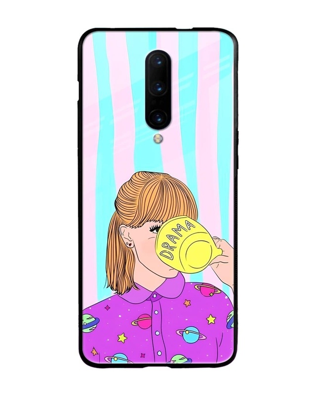 Shop Drama Queen Premium Glass Case for OnePlus 7 Pro (Shock Proof, Scratch Resistant)-Front