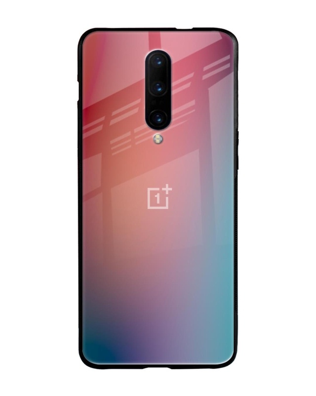 Shop Dusty Multi Gradient Premium Glass Case for OnePlus 7 Pro (Shock Proof, Scratch Resistant)-Front