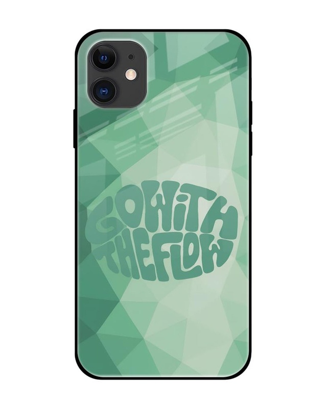 Shop Go With The Flow Premium Glass Cover for Apple iPhone 12-Front