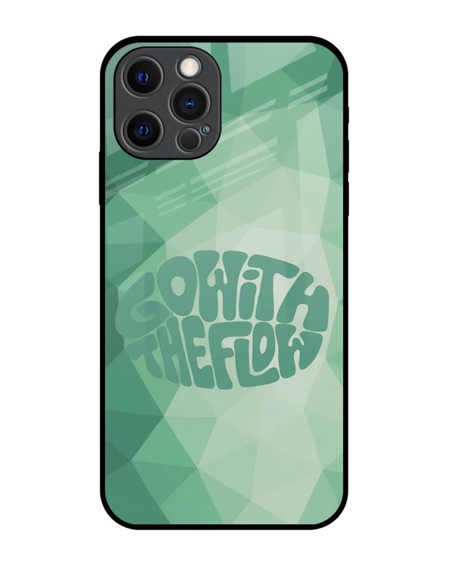 Shop Go With The Flow Premium Glass Cover for Apple iPhone 12 Pro-Front