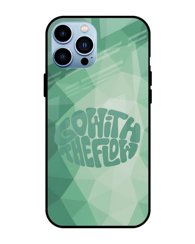 Shop Go With The Flow Premium Glass Cover for Apple iPhone 13 Pro-Front