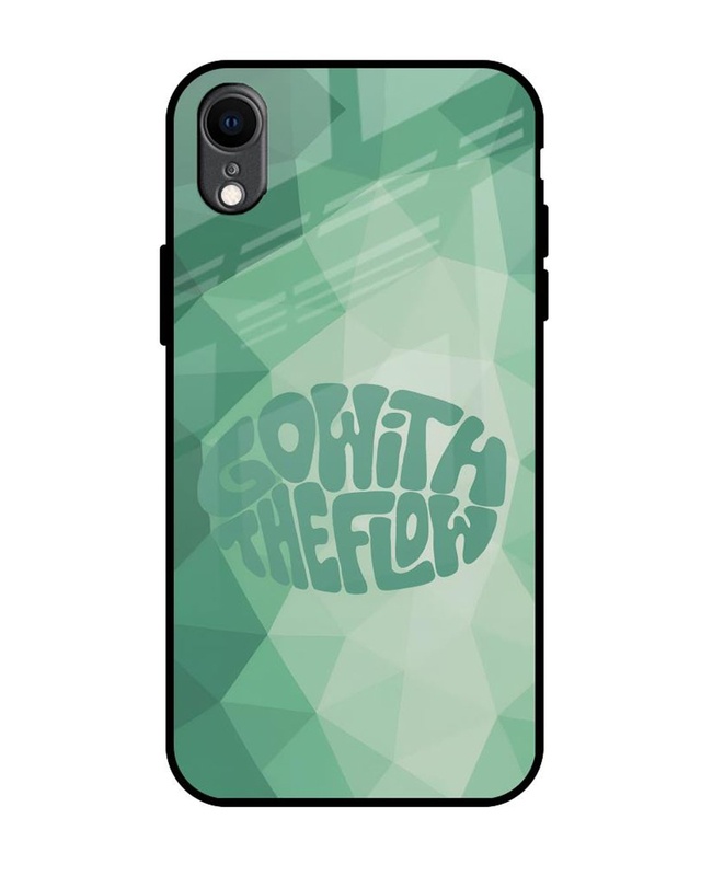 Shop Go With The Flow Premium Glass Cover for Apple iPhone XR-Front