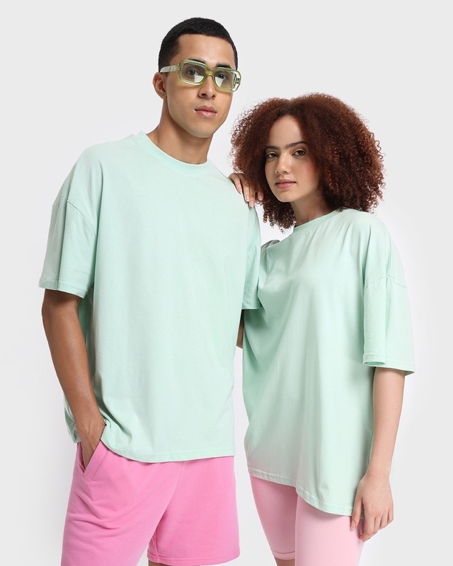 Shop Unisex Egg Green T-shirt-Front