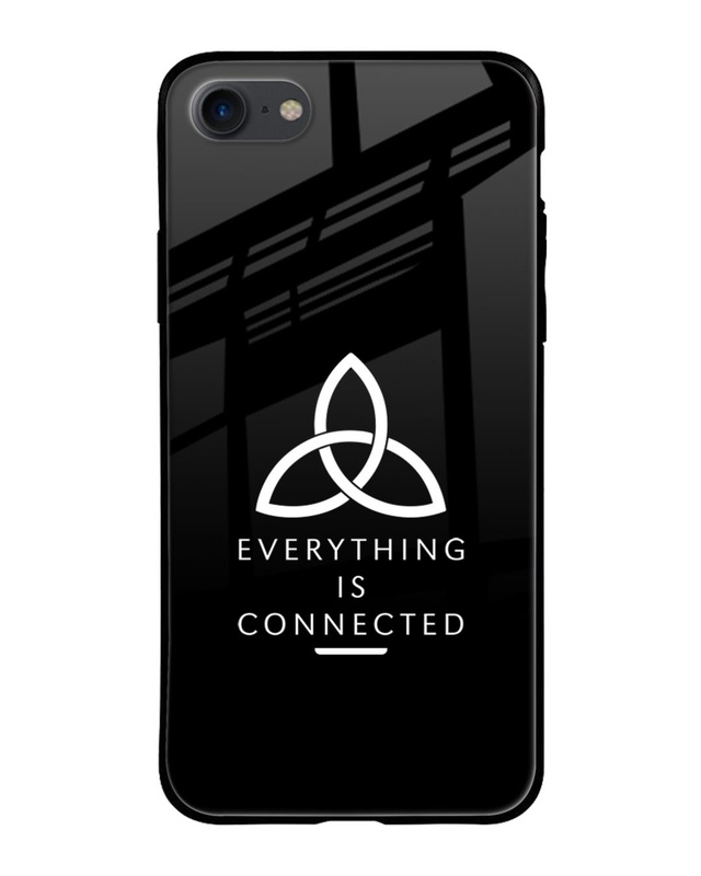 Shop Everything Is Connected Premium Glass Case for Apple iPhone SE 2020 (Shock Proof, Scratch Resistant)-Front