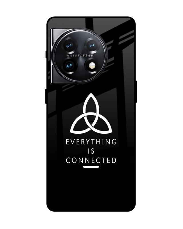 Shop Everything Is Connected Premium Glass Case for OnePlus 11 5G (Shock Proof, Scratch Resistant)-Front