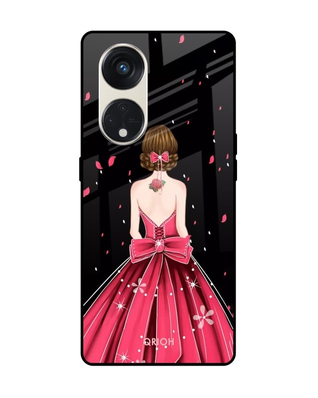 Shop Fashion Princess Premium Glass Case for Oppo Reno8T 5G (Shock Proof, Scratch Resistant)-Front