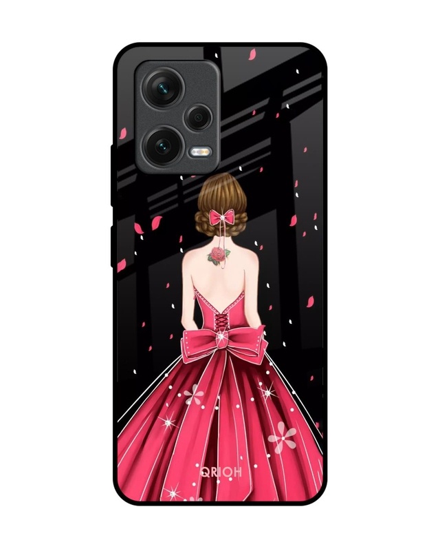 Shop Fashion Princess Premium Glass Case for Redmi Note 12 5G (Shock Proof, Scratch Resistant)-Front