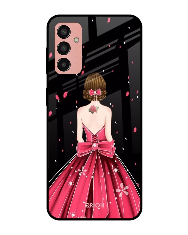 Shop Fashion Princess Printed Premium Glass Cover for Samsung Galaxy M13 (Shock Proof, Scratch Resistant)-Front