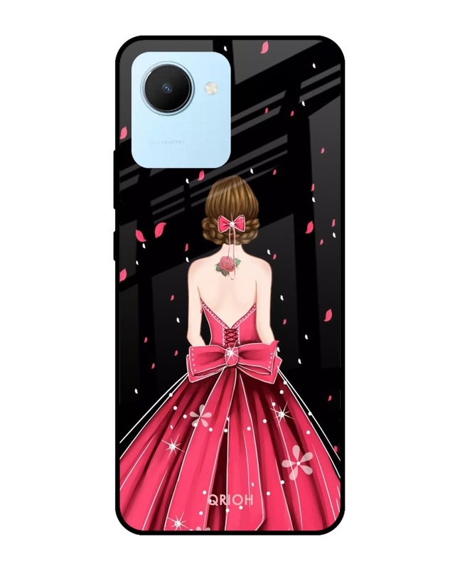 Shop Fashion Princess Printed Premium Glass Cover for Realme C30 (Shock Proof, Scratch Resistant)-Front