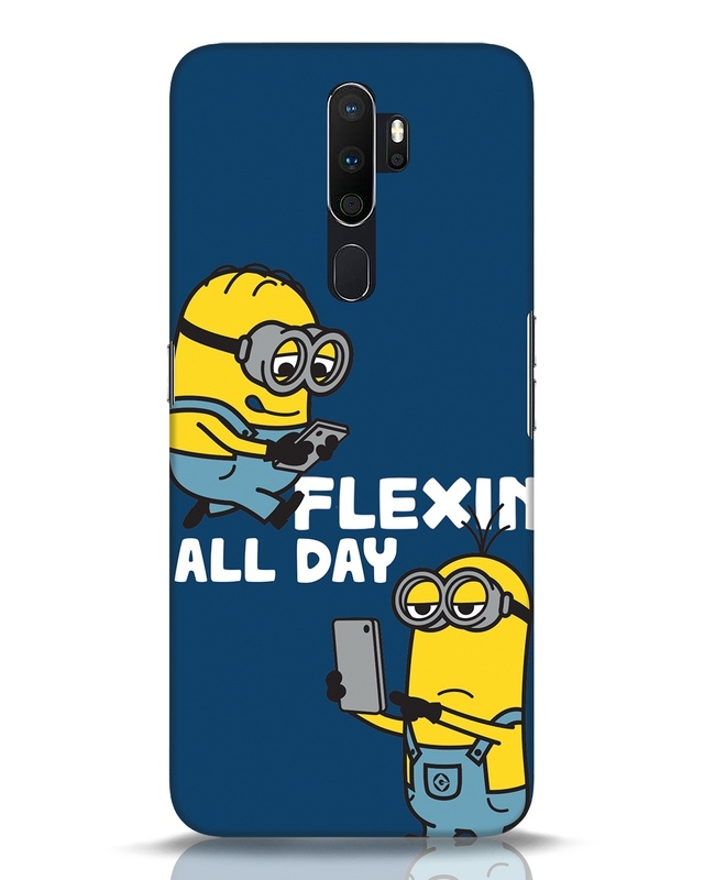 Shop Flexin Minions Designer Hard Cover for Oppo A5 2020-Front