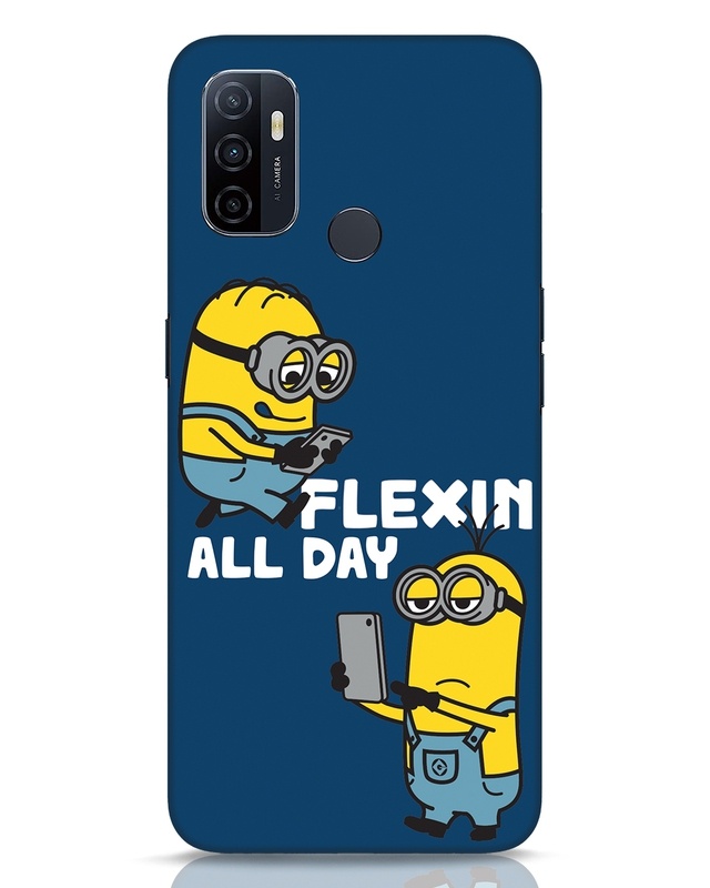 Shop Flexin Minions Designer Hard Cover for Oppo A53-Front