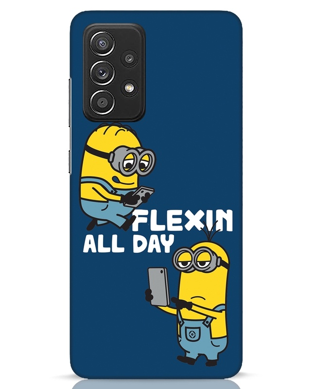 Shop Flexin Minions Designer Hard Cover for Samsung Galaxy A52-Front