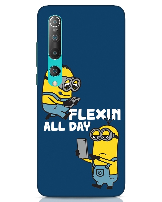 Shop Flexin Minions Designer Hard Cover for Xiaomi Mi 10-Front