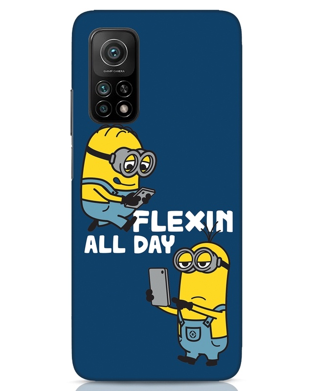 Shop Flexin Minions Designer Hard Cover for Xiaomi Mi 10T-Front