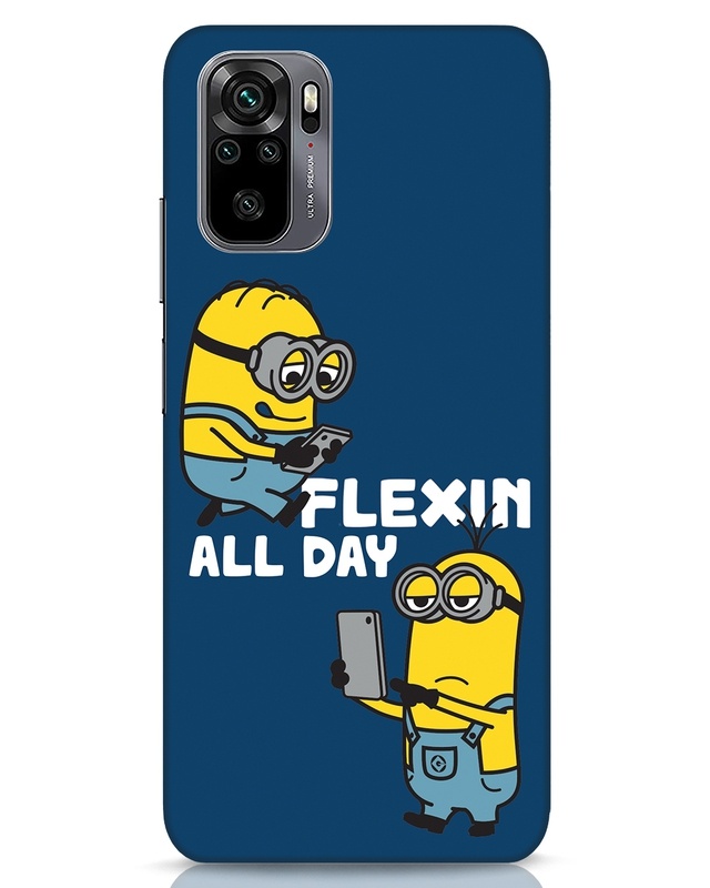 Shop Flexin Minions Designer Hard Cover for Xiaomi Redmi Note 10-Front