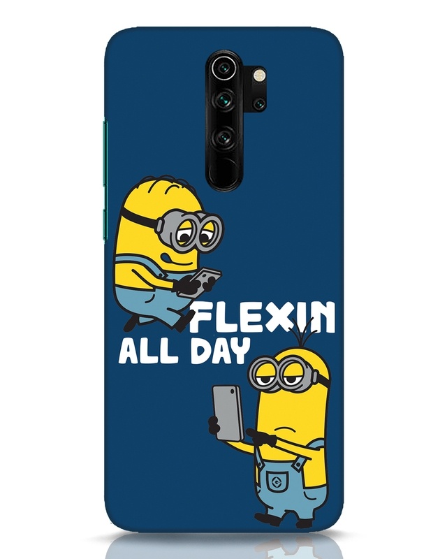 Shop Flexin Minions Designer Hard Cover for Xiaomi Redmi Note 8 Pro-Front